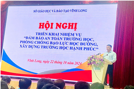 Sở Giáo dục và Đào tạo Vĩnh Long tổ chức Hội nghị đảm bảo an toàn trường học, phòng chống bạo lực học đường, xây dựng trường học hạnh phúc