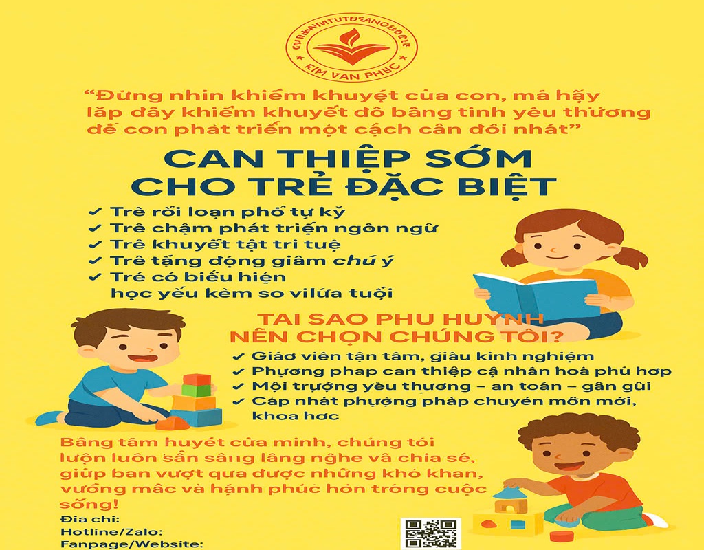 Can thiệp giáo dục sớm cho trẻ - Xây dựng nền tảng khởi đầu vững chắc